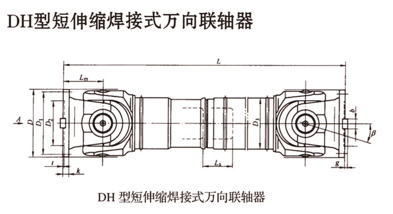 SWC-DH型短伸縮焊接式萬向聯(lián)軸器